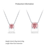 925 Sterling Silver Rose Cut Morganite Pink Zircon Solitaire Necklace 80200525