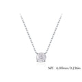 925 Sterling Silver Rose Cut White Zircon Solitaire Necklace 80200533