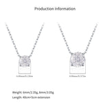 925 Sterling Silver Rose Cut White Zircon Solitaire Necklace 80200533