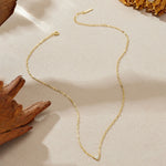 925 Sterling Silver Three Stone Paperclip Chain Necklace 80200569