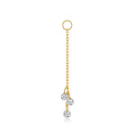 925 Sterling Silver Cubic Zirconia Tassel Dangle Charm 90100058