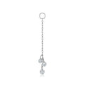 925 Sterling Silver Cubic Zirconia Tassel Dangle Charm 90100058