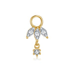 925 Sterling Silver Marquise CZ Eye Dangle Charm 90100060