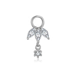925 Sterling Silver Marquise CZ Eye Dangle Charm 90100060