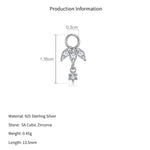 925 Sterling Silver Marquise CZ Eye Dangle Charm 90100060