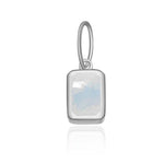 925 Sterling Silver Rectangular Birthstone CZ Charm Pendant 90200095