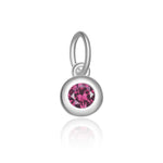925 Sterling Silver Round Birthstone CZ Charm Pendant 90200097