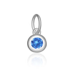 925 Sterling Silver Round Birthstone CZ Charm Pendant 90200097