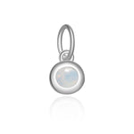 925 Sterling Silver Round Birthstone CZ Charm Pendant 90200097