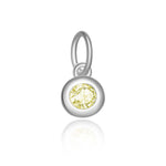 925 Sterling Silver Round Birthstone CZ Charm Pendant 90200097