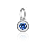 925 Sterling Silver Round Birthstone CZ Charm Pendant 90200097