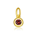 925 Sterling Silver Round Birthstone CZ Charm Pendant 90200096