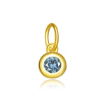 925 Sterling Silver Round Birthstone CZ Charm Pendant 90200096