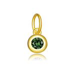 925 Sterling Silver Round Birthstone CZ Charm Pendant 90200096