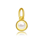 925 Sterling Silver Round Birthstone CZ Charm Pendant 90200096
