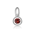 925 Sterling Silver Round Birthstone CZ Charm Pendant 90200097