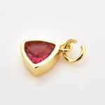 925 Sterling Silver Triangle Birthstone CZ Charm Pendant 90200098