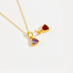 925 Sterling Silver Triangle Birthstone CZ Charm Pendant 90200098