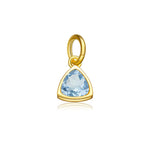 925 Sterling Silver Triangle Birthstone CZ Charm Pendant 90200098