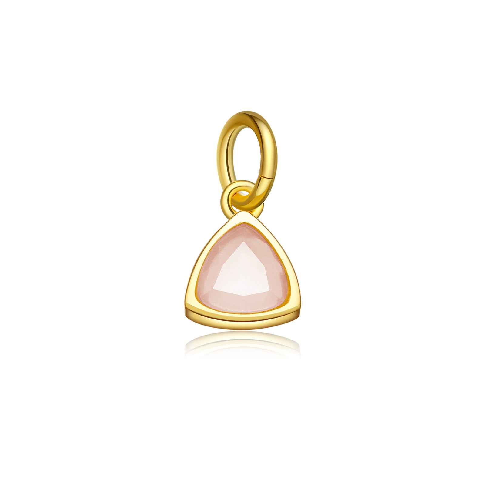925 Sterling Silver Triangle Birthstone CZ Charm Pendant 90200098