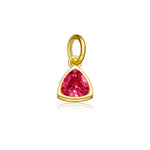 925 Sterling Silver Triangle Birthstone CZ Charm Pendant 90200098