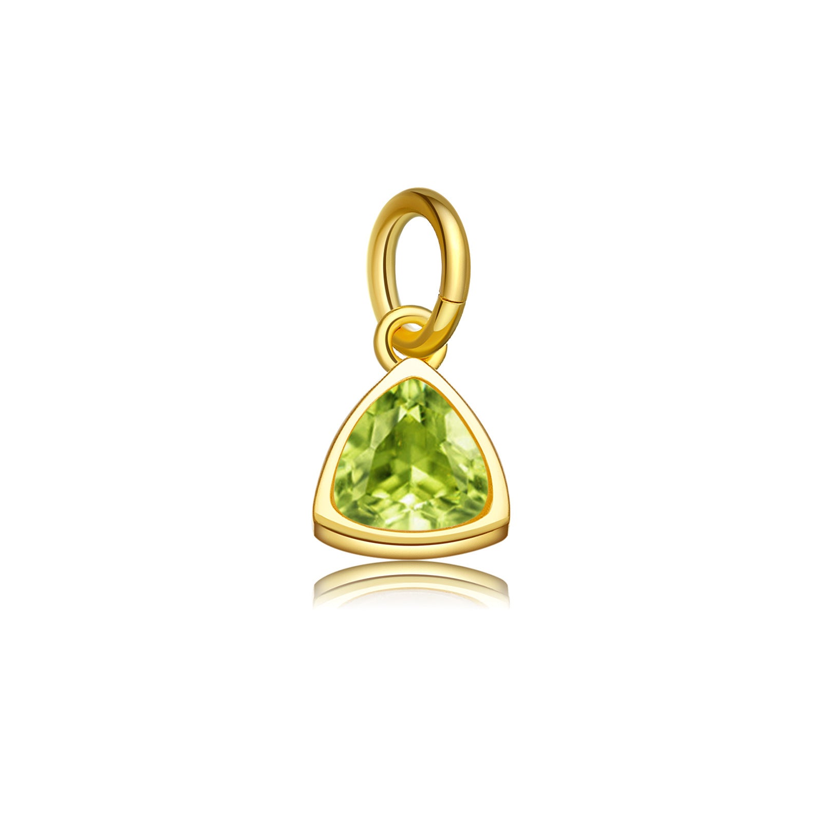 925 Sterling Silver Triangle Birthstone CZ Charm Pendant 90200098