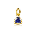 925 Sterling Silver Triangle Birthstone CZ Charm Pendant 90200098