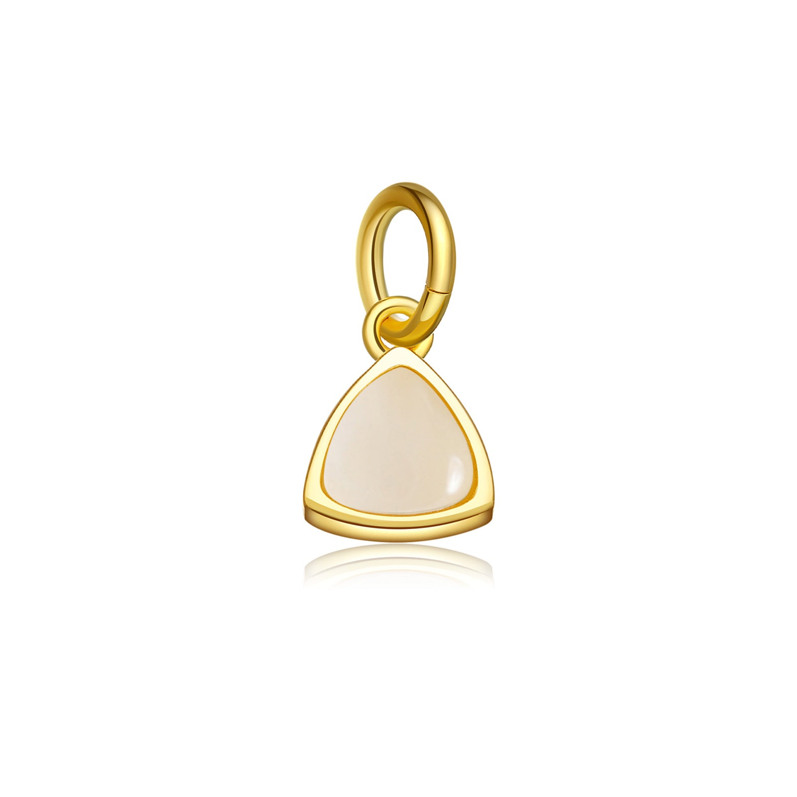 925 Sterling Silver Triangle Birthstone CZ Charm Pendant 90200098