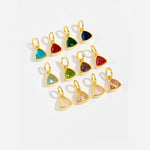 925 Sterling Silver Triangle Birthstone CZ Charm Pendant 90200098