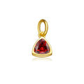 925 Sterling Silver Triangle Birthstone CZ Charm Pendant 90200098