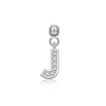 925 Sterling Silver Pave CZ Initial Letter Charm Pendant 90200107