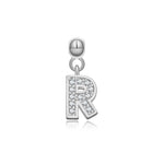 925 Sterling Silver Pave CZ Initial Letter Charm Pendant 90200107