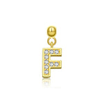 925 Sterling Silver CZ Initial Letter Charm Pendant 90200106