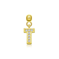18K Yellow Gold Plated-T