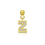 925 Sterling Silver CZ Initial Letter Charm Pendant 90200106