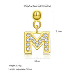 925 Sterling Silver CZ Initial Letter Charm Pendant 90200106