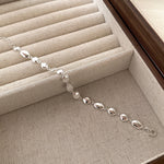 925 Sterling Silver Irregular Pebble Link Bracelet 100100247