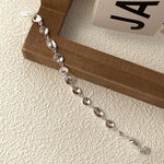 925 Sterling Silver Irregular Pebble Link Bracelet 100100247