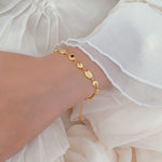 925 Sterling Silver Irregular Pebble Link Bracelet 100100247