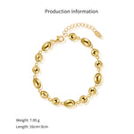 925 Sterling Silver Irregular Pebble Link Bracelet 100100247