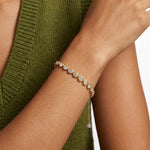 925 Sterling Silver 4mm Bezel-Set Zircon Tennis Bracelet 100100251