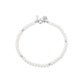 925 Sterling Silver Crystal Pearl Beaded Bracelet 100500055