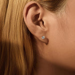 925 Sterling Silver Moissanite Solitaire Stud Earrings 110100048