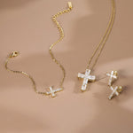 925 Sterling Silver Radiant Cut Moissanite Cross Stud Earrings 110100068