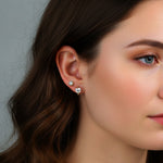 925 Sterling Silver Heart Moissanite Huggie Hoop Earrings 110100071