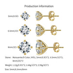 925 Sterling Silver Moissanite Hidden Halo Stud Earrings 110100072