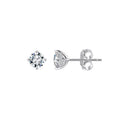 925 Sterling Silver Moissanite Hidden Halo Stud Earrings 110100072