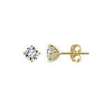 925 Sterling Silver Moissanite Hidden Halo Stud Earrings 110100072