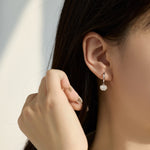 925 Sterling Silver Oval Zircon Moissanite Huggie Hoop Earrings 110100078