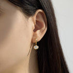 925 Sterling Silver Oval Zircon Moissanite Huggie Hoop Earrings 110100078